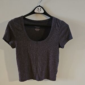 American Eagle Outfitters Crop Short Sleeve Tee